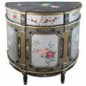 Commode chinoise ancienne laque d'argent