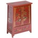 meuble trapèze chinois rouge