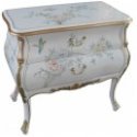 Petite commode chinoise laque blanche 