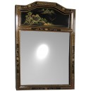Miroir chinois laque noire