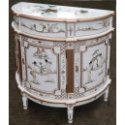 Commode chinoise laquée blanc