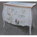 Commode chinoise laque blanche