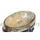 Table basse ovale chinoise laque d'or