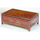 Table basse chinoise rouge