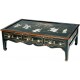 Table chinoise basse 3 tiroirs laque noire