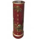 Semainier chinois rond laque rouge